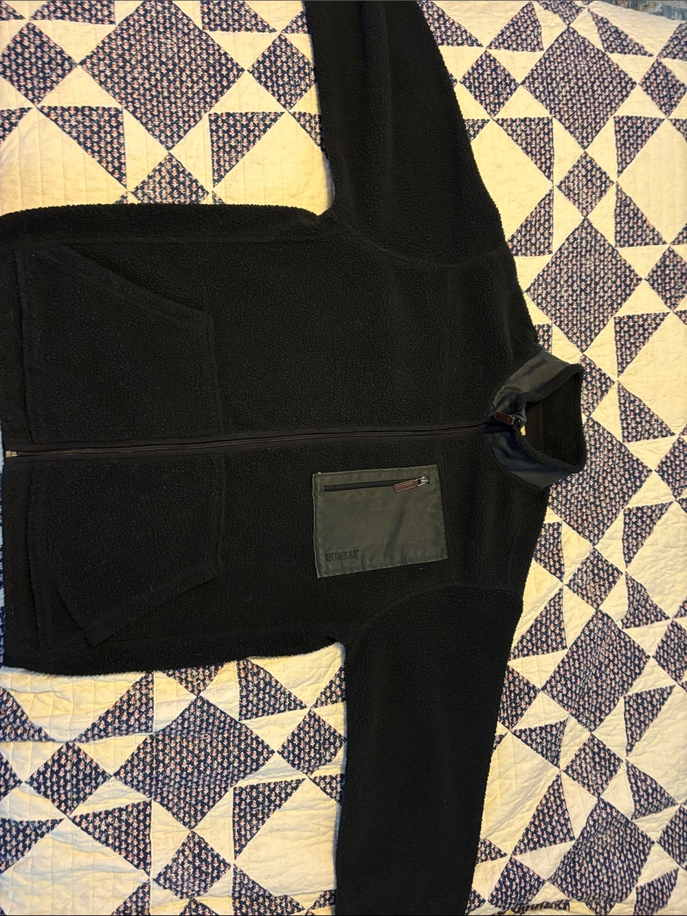RedHead Black Sherpa Fleece Jacket with Chest Patch Pocket